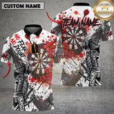 Maxcorners Dart Shirt Samurai Warrior Cherry Blossom Design Multioptions Personalized Name, Team Name Unisex 3D Shirt (4 Colors)