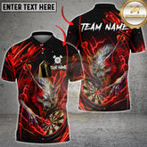 Maxcorners Darts Jersey Wild Wolf Lightning Theme Multicolor Options Personalized Name, Team Name 3D Shirt (4 Colors)