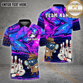 Maxcorners Bowling Shirt Detective Ball Solving Pin Mystery Multicolor Options Personalized Name, Team Name 3D Shirt (4 Colors)