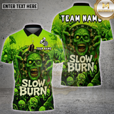 Maxcorners Zombie Skull Dartboard Slow Burn Green Horror Multioptions Personalized Name, Team Name Unisex 3D Shirt (4 Colors)