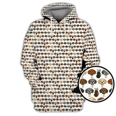 Maxcorners Dachshund Golf Shirt, Funny Pattern Golf Shirt, Crazy Golf Shirt For Pet Lover, Golf Gift For Men