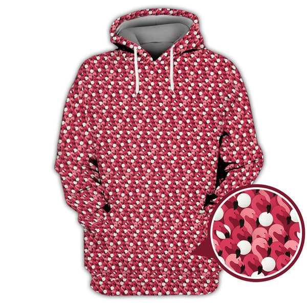 Maxcorners Flamingo Golf Shirt – Funny Pink Golf Shirt For Golfers - Pattern Golf Shirt