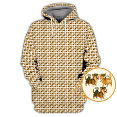 Maxcorners Golf Polos For Pet Loving Golfers, Corgi Pattern Golf Shirt, Golf Gift For Golfers