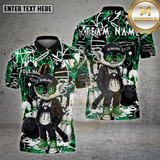 Maxcorners Bowling Shirt Lemur Graffiti Leather Jacket Multioptions Personalized Name, Team Name Unisex 3D Shirt