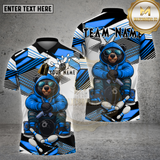 Maxcorners Bowling Shirt Bear Streetwear White Multioptions Personalized Name, Team Name Unisex 3D Shirt