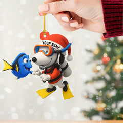 Maxcorners Christmas Diving Home Decor, Christmas Ornament, Personalized Ornament 2D Flat LM2111