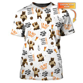 Maxcorners Custom Name Bear Bowling Jersey – Funny Custom Tenpin Shirt – Bowling and Beer Gift for Bowlers LM0509