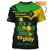 Maxcorners It’s a Good Day to Play Custom Polos, Funny Pickleball Gift for Men, Pickleball Custom Shirts LM0509