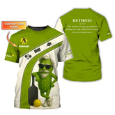 Maxcorners Custom Name Shirt For Retired Pickleball Players, Funny Pickleball Polos, Men's Pickleball Shirts, Gift For Pickleball Lover LM0509