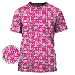 Maxcorners American Tatas Funny Golf Shirt, Pattern Golf Polos For Women,Breast Cancer Golf Shirt For Golfers