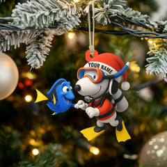 Maxcorners Christmas Diving Home Decor, Christmas Ornament, Personalized Ornament 2D Flat LM2111