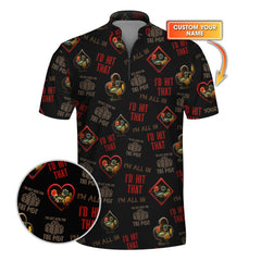 Maxcorners I'd Hit That Poker Chip Personalized Name T Shirt Poker Theme Outfit - Poker Club Shirts for TeamLM1009
