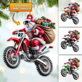 Maxcorners Custom Name Motocross Ornament, Motocross Lover Christmas Gifts 2D Flat LM2211