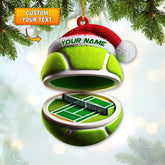 Maxcorners Custom Name Tennis Ornament, Tennis Christmas Gift5 2D Flat LM2111