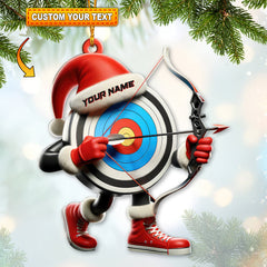 Maxcorners Custom Name Archery Ornament, Archery Christmas Gift 2D Flat LM2211