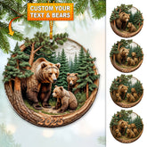 Maxcorners Brown Bears Christmas, Home Decor, Christmas Ornament, Personalized Ornament 2D Flat LM2111