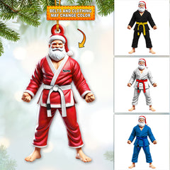 Maxcorners Custom Name Santa Jiujutsu Ornament, Santa Jiujutsu Christmas Gift 2D Flat LM2211