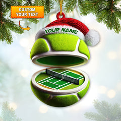 Maxcorners Custom Name Tennis Ornament, Tennis Christmas Gift 2D Flat LM2111