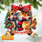 Maxcorners Custom Name Archery Ornament, Christmas Gift for Archery Lover 2D Flat LM2111