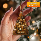 Maxcorners Personalized Dachshund Golf Ornament, Christmas With Dog Ornament, Cute Golf Ornament For Dog Lovers