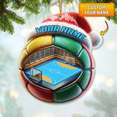Maxcorners Custom Name Handball Ornament, Handball Lover Christmas Gift 2D Flat LM2111