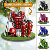 Maxcorners Custom Name Baseball Ornament, Baseball Lover Christmas Gift 2D Flat LM2111