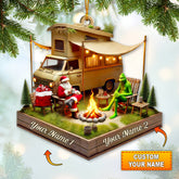 Maxcorners Custom Name Camping Christmas Ornament, Christmas Gift 2D Flat LM2111