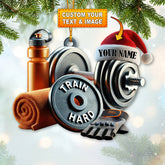 Maxcorners Custom Name Gym Ornament, Gymnastics Christmas Gift 2D Flat LM2211