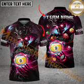 Maxcorners Ball 9 Fantasy Skull Billiard Jersey Multicolor Options Personalized Name, Team Name 3D Shirt