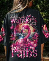 Maxcorners Only One Who Wanders Finds New Paths Flamingo Compass All Over Print LM2101