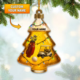 Maxcorners Personalized Golf Christmas Tree Ornament – Custom Name Golfer Ornament, Funny Golf and Beer Xmas Gift for Men, Golf Ornament and Golf Decor for Tree MT1611