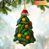 Maxcorners Personalized Pickleball Ornament, Funny Pickleball Christmas Tree With Paddles And Balls, Gift For Pickleball Lover