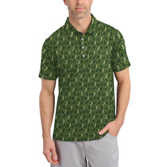 Maxcorners Dog Pattern Golf Shirt, Dachshund Golf Shirt For Golfer, Funny Camo Golf Shirt, Crazy Golf Shirt For Men