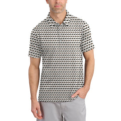 Maxcorners Maxcorners Pattern Golf Shirt For Men, Dog Golf Shirt, Crazy Golf Shirt For Golfers