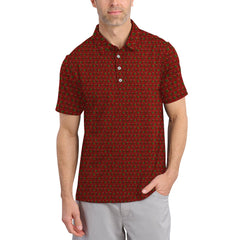 Maxcorners Funny Pattern Golf Shirt For Men, Bigfoot Golf Shirt, Christmas Golf Shirt For Golfer