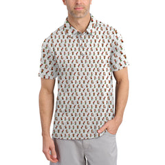 Maxcorners Funny Pattern Golf Shirt, Christmas Golf Shirt, Xmas Golf Shirt, Reindeer Shirt For Golfer