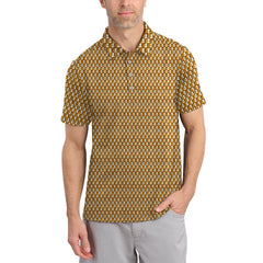 Maxcorners Golf And Beer Pattern Shirts, Funny Golf Shirt For Men, Crazy Golf Polos