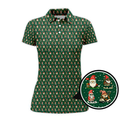 Maxcorners Christmas Golf Shirt, Pattern Golf Shirt For Golfer, Funny Golf Shirt For Men