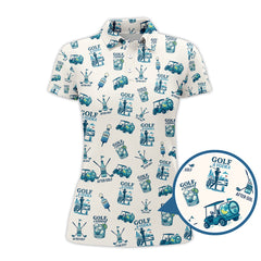 Maxcorners Golf And Vodka Shirt For Golfer, Vodka After Golf Pattern Golf Shirt, Funny Golf Shirt For Men