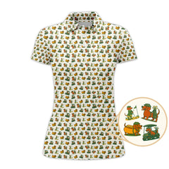 Maxcorners Dachshund Pattern Golf Shirt – Funny Dog Golf Polos For Pet Lovers - Golf Gift For Golfers