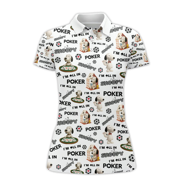 Snoopy Poker Shirt – Funny “I’m All In” Dog Poker Shirt – Cartoon Gambling Tee for Men