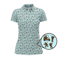 Maxcorners Crazy Golf Pattern Shirt, Bigfoot Golf Shirt For Men, Golf Gift For Golfer