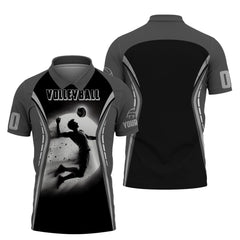 Maxcorners Volleyball Gray Personalized Name And Number 3D Unisex Shirt