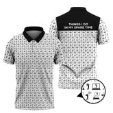 Maxcorners Funny Golf Shirt For Men, "Things I Do in My Spare Time " Shirts, Pattern Golf Polos, Best Gifts For Golfers