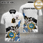 Maxcorners Bowling Shirt Cartoon Strike Smile Multicolor Options Personalized Name, Team Name 3D Shirt (4 Colors)