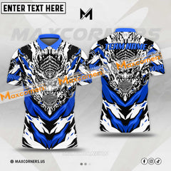 Maxcorners Dragon Pattern Customized Name Golf Ball Multicolor Option 3D Polo Shirt