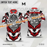 Maxcorners Dragon Pattern Customized Name Golf Ball Multicolor Option 3D Polo Shirt