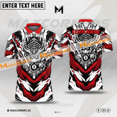 Maxcorners Billiards 8 Ball Dragon Premium Multicolor Options Personalized Name, Team Name 3D Polo Shirt (4 Colors)