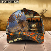 Maxcorners Deer Hunting Forest Pattern Multicolor Personalized Name 3D Cap (2 colors)