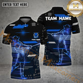 Maxcorners Golf Neon Pattern Multicolor Option Customized Name, Team Name 3D Polo Shirt (4 Colors)